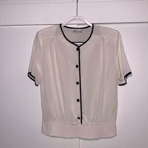 Vintage Petite Impressions silky blouse